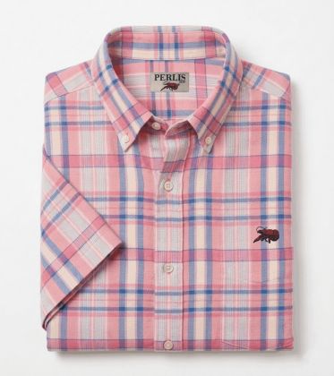 Crawfish 100% Linen Plaid Standard Fit Sport Shirt
