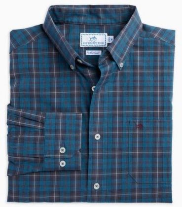 Heather Roband Plaid Sport Shirt by Southern Tide