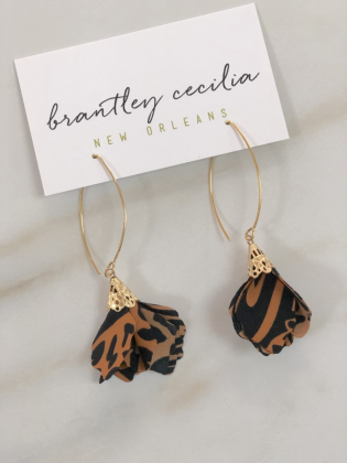 Tiger Flower Earrings by Brantley Cecilia