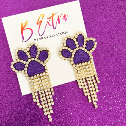 Tiger Paw Earrings by Brantley Cecilia