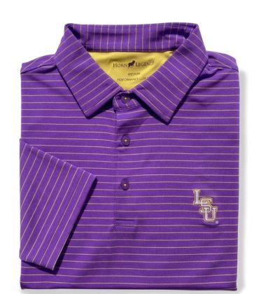 LSU Waterfall Logo Performance Polo