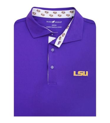 LSU Tiger Eye Collar Performance Polo