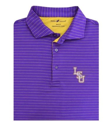 LSU Waterfall Logo Performance Polo