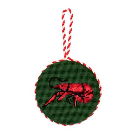 Crawfish Needlepoint Ornament by Smathers & Branson