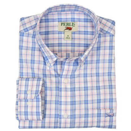CF Blue &amp; Pink Check Standard Fit Sport Shirt