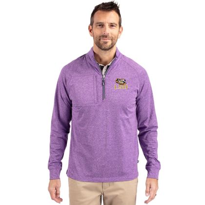LSU Heather 1/4 Zip by Cutter & Buck