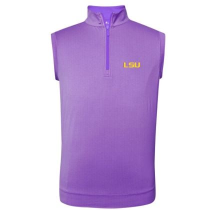 1/4 Zip LSU Birdseye Print Vest