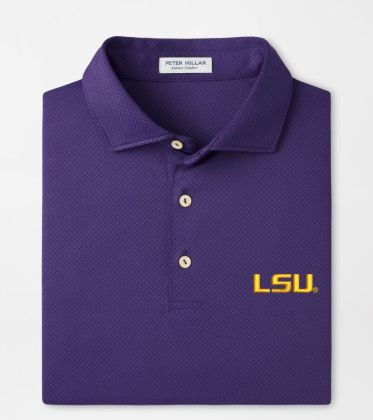 LSU Hugo Performance Jersey Polo by Peter Millar