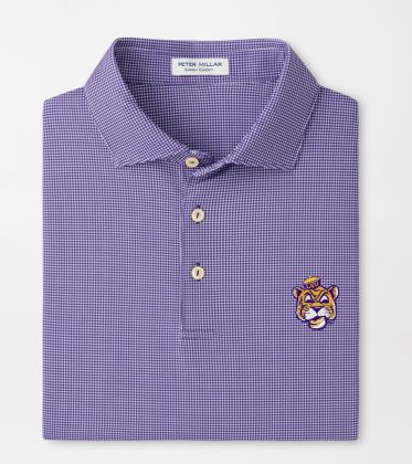 LSU Vault Border Performance Jersey Polo by Peter Millar
