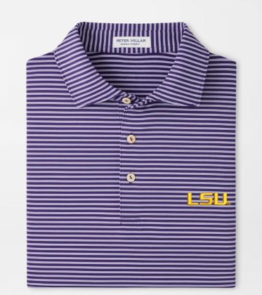LSU Tiebreaker Performance Jersey Polo by Peter Millar