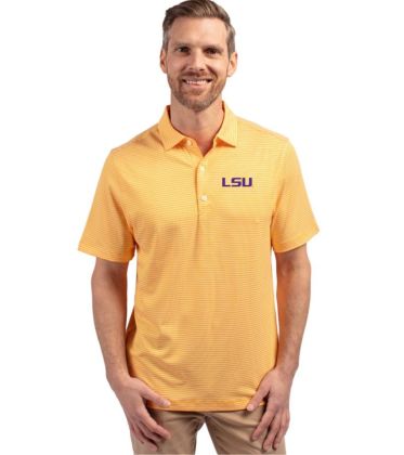 LSU Double Stripe Performance Polo