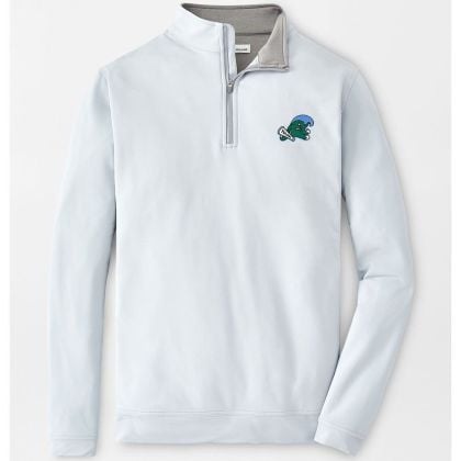 The Angry Wave logo mid-weight layer is Peter Millar's best-selling quarter-zip designed in an innovative stretch French terry fabric and the Angry Wave Tulane logo.