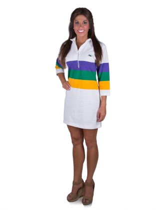 Chest Stripe Mardi Gras Rugby Dress