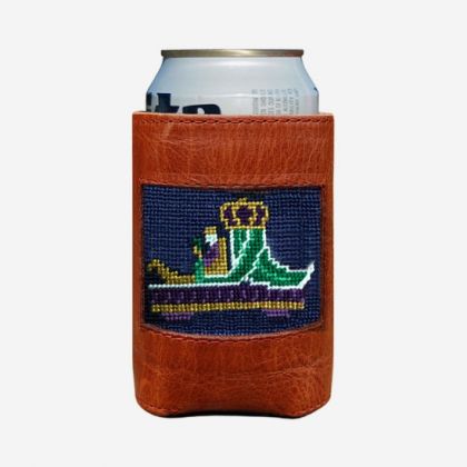 Mardi Gras Float Leather Coozie by Smathers & Branson