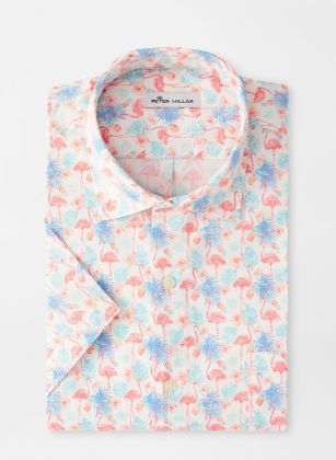 Flamingo Paradise Cotton-Blend Sport Shirt by Peter Millar