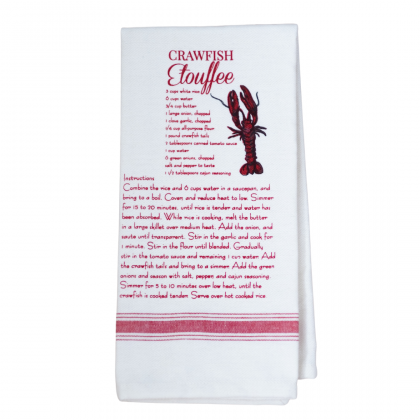 Crawfish Recipe Dish Towel by The Royal Standard