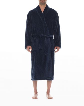 Jacquard Plush Shawl Robe by Majestic International