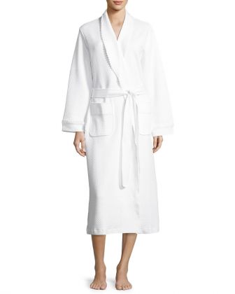 Ladies Quilted Basketweave Pima Cotton Robe by P. Jamas