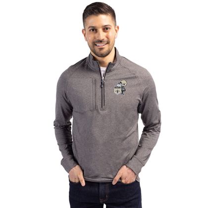 New Orleans Saints Heather 1/4 Zip by Cutter & Buck
