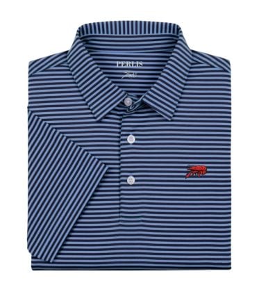 Crawfish Mini Stripe Performance Polo