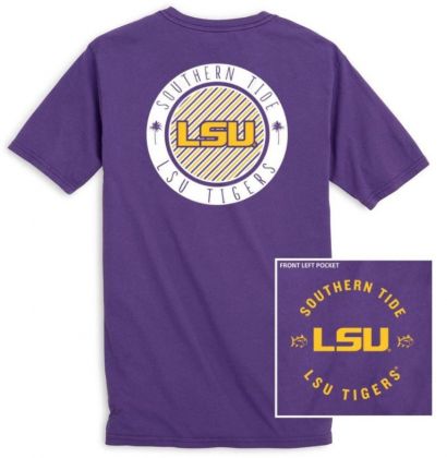 LSU Palmetto Circle Tee by Southern Tide