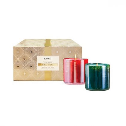 Winter Currant & Frosted Pine Candle Gift Set by LAFCO