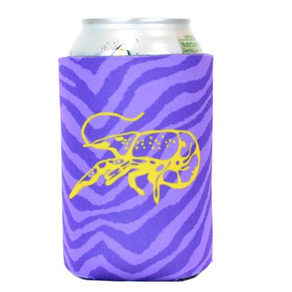 Tiger Stripe Coozie Purp/Gold