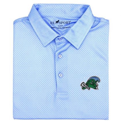 Tulane Angry Wave Dot Print Performance Polo by Horn Legend