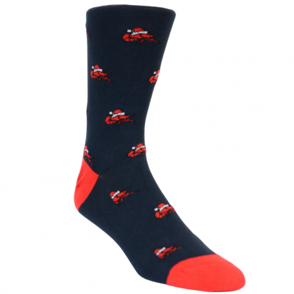 Santa Hat Crawfish Pima Socks