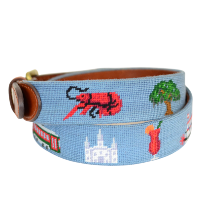 Nola Life Needlepoint Belt by Smathers & Branson