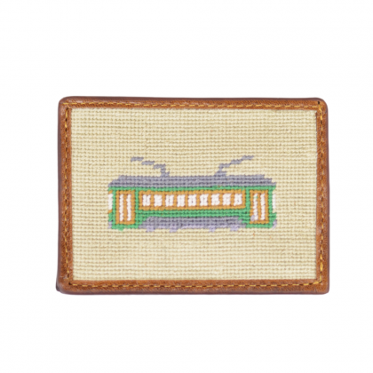 Streetcar Needlepoint Credit Card Wallet by Smathers & Branson