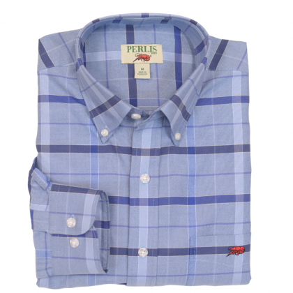 Crawfish Navy & Blue Oxford Check Standard Fit