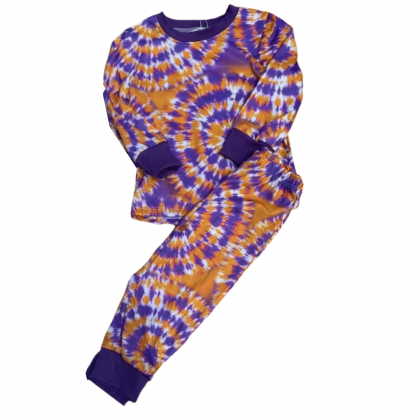 Youth Tiger Fan 2 Piece Pajama Set by The Printed Press