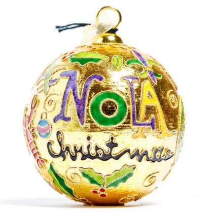 Nola Christmas 24K Gold Plated Ornament by Kitty Keller