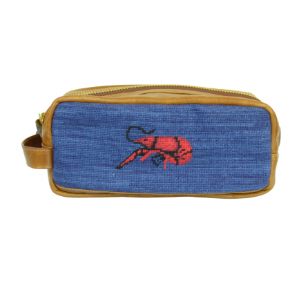 Crawfish Needlepoint Toiletry Bag by Smathers & Branson