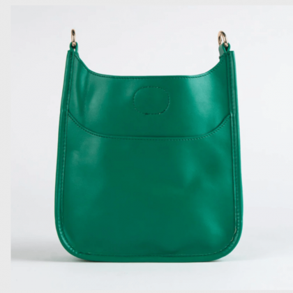Green Mini Messenger Vegan Leather Bag by Ah-Dorned
