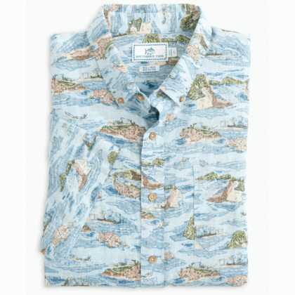 Pierside Print Sport Shirt by Southern Tide