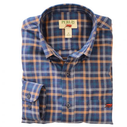 This Crawfish Winter or Fall Gingham Standard Fit Button Down Sport Shirt, has a button-down collar and small red crawfish embroidery on the hem of the pocket. It has Perlis engraved buttons. Our standard fit shirts are true to size. 
