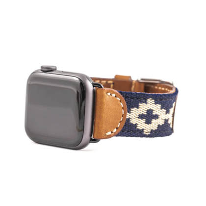 Corbina Leather Woven Apple Watch Band by La Matera