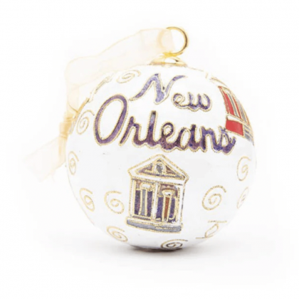 New Orleans Homes 24K Gold Plated Ornament by Kitty Keller