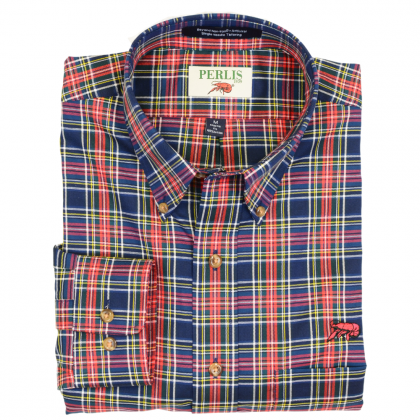 
This Crawfish Christmas Tartan, Classic Fit, Button Down Sport Shirt features a red crawfish embroidery above the left pocket. It is long sleeve and 100% american cotton and features colors perfect for Christmas or the Holiday season. 