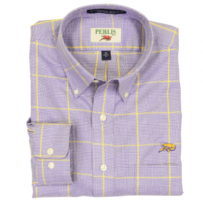 Crawfish Game Day Glen Wrinkle Free Classic Fit Sport Shirt