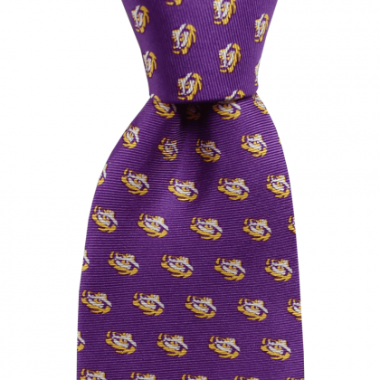 LSU Eye of The Tiger Tie by Nola Couture