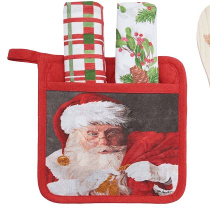 Santa Claus & Toys Potholder by C & F Enterprises