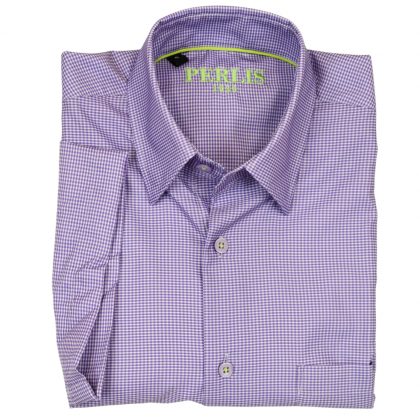 Perlis 1939 Purple Gingham Sports Shirt