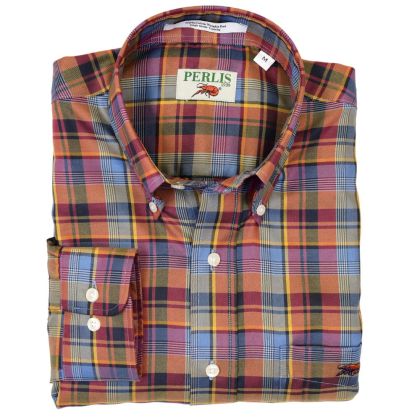 Crawfish Mutli Color Plaid Standard Fit Sport Shirt