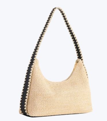 Ladies Mia Rattan Shoulder Bag by Shiraleah