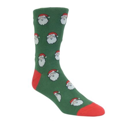Santa Heads Christmas Pima Sock
