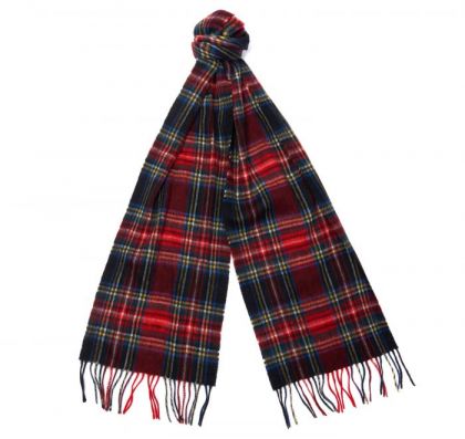 New Check Tartan Lambswool & Cashmere Scarf by Barbour