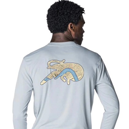 Crawfish Vintage Map Sunshirt